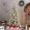 8.5ft. Pre-Lit Slim Flocked Nova Scotia Spruce Artificial Christmas Tree, Warm White LED Lights